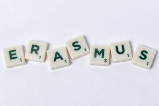 Spielsteine mit der Buchstabenkombination ERASMUS