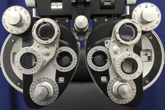 Ein optometrisches Gerät aus Sicht eines Patienten
